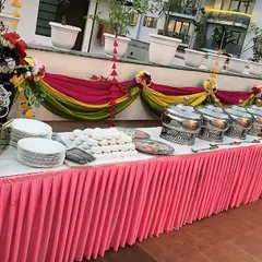 A bright and festive buffet for a Lohri celebration for 60 guests. I enjoy creating special menus and setups to honor traditional Indian festivals.