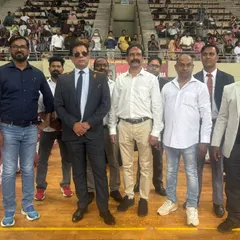 With the organizing members of the Jharkhand State Karate Association. Strong state units are the backbone of our national federation.