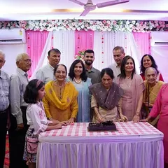 The beautiful moment of cake cutting at the 89th birthday party. I love being part of these core family memories, providing the perfect musical backdrop.