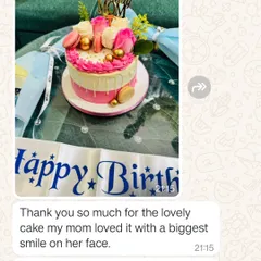"This is why I always choose you guys." Seeing the biggest smile on a mom's face after receiving our cake is the best compliment. We are so grateful for our loyal customers.
