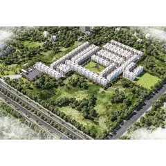 An aerial perspective of our Green Valley project, an 800+ unit housing development. We reimagined the client's initial plan to improve the layout, which enhanced the project's financial viability and created a more livable environment for future residents.