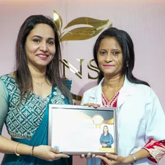 Awarding a certificate to a student from our successfully completed cosmetology batch. Each certificate represents hard work and new skills.