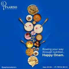 Happy Onam. We can help you celebrate the harvest festival with a nutritious and traditional feast, bringing the authentic taste of the sadhya to your event.