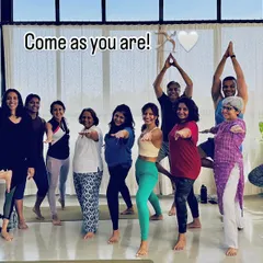 This picture says it all: "Come as you are." My classes are a welcoming space for all ages and fitness levels. We celebrate effort over perfection and build a community where everyone feels supported on their fitness journey.