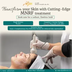 Our cutting edge MNRF treatment can transform your skin. This graphic outlines our pricing for a single session and a complete 6 session package, which includes a complimentary scar reduction session.