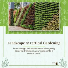 We specialize in landscape and vertical gardening services. From design to installation and ongoing care, we can transform your space into a serene oasis.