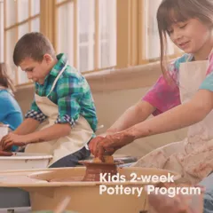 Our Kids Jumbo Summer Camp is a 7-day immersive pottery program for young creators to explore wheel throwing, hand-building, and more.