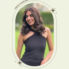 The client's smile says it all. This hazelnut hair color is perfect for any season, giving the hair a glossy, healthy, and radiant look.