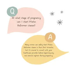 Many women can safely start Pilates in their first trimester, but we always recommend consulting with your doctor before beginning any new exercise regimen.