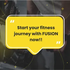 A simple message: Start your fitness journey with Fusion now. We are ready when you are.