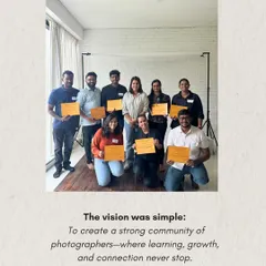 A group photo of workshop graduates holding their certificates, celebrating their hard work and new skills.