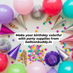 Make your birthday colorful with the wide range of party supplies available from my online store. I stock balloons, confetti, party hats, and more.