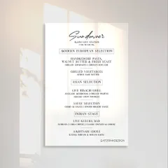 A "Sundowner" menu featuring a variety of live stations, including Modern European, Asian, and Indian options. Live stations add an interactive and dynamic element to any event.