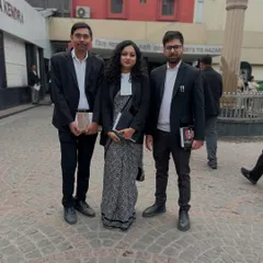 With my team outside the Tis Hazari District Court in Delhi. We handle cases across all levels of the judiciary.