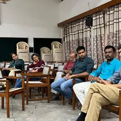 Our work intersects with public health and urban planning. Here, our co-founder Asha Kilaru participates in a workshop on Bengaluru's "Blue-Green Commons," advocating for the importance of open, green spaces around government hospitals as vital areas for healing and well-being.