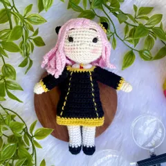 So many of you love anime, and I was thrilled to get an order for Anya from Spy x Family. It was so much fun to get her pink hair and classic black dress just right. I can create plushie versions of your favorite characters.