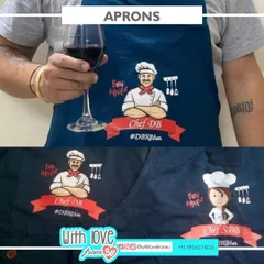A perfect gift for the person who loves to cook. I can create personalized aprons with a custom caricature, name, and even a personal hashtag for their kitchen creations.