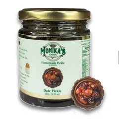 For those who love unique flavours, I offer this Date Pickle. It's a rich, sweet, and slightly tangy pickle made from soft dates and a blend of aromatic spices, offering a taste of luxury with every bite.
