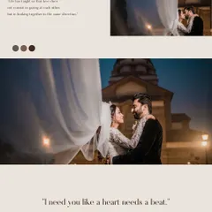 A romantic night portrait of the same couple outside the church. The flowing veil and architectural backdrop create a truly magical and timeless image.