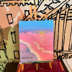 "Seas the day!" A lovely pink beachscape painting from one of my sessions. My workshops are a great way to escape and paint your way to a happy place.