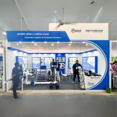 Our impressive stall setup at Krishithon in Nashik, where we partnered with Autofert Agrimations. We showcased our cutting edge irrigation and fertigation automation systems to a massive audience.