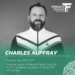 Meet consultant coach Charles Auffray, a former top 200 ATP player and former coach of top professionals like Benoit Paire. His expertise is integral to our program's structure and success.