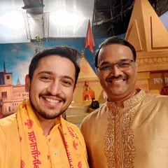 On set with the talented Alap Desai for a spiritual TV show. It was a wonderful experience to work with such a great leader and be part of a devotional musical project.