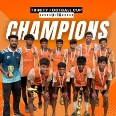 Our U16 team stands victorious as champions of the Trinity Football Cup. This win is a testament to their teamwork and relentless spirit.