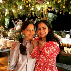 It's always a delight cooking for friends. Here's co-founder Chinu with our wonderful client, Isha Ambani. Building these warm, long-lasting relationships is one of the best parts of our job.