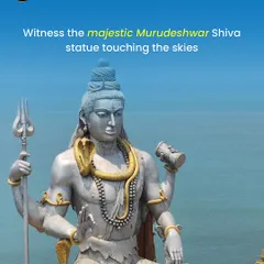 Witnessing the majestic Murudeshwar Shiva statue, one of the tallest in the world, is a powerful spiritual experience on our Gokarna itinerary.