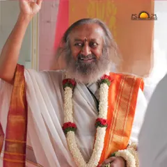 A smiling Gurudev during the Ram Navami Special Ram Tarak Homa. His presence brings immense joy and blessings to the sacred ceremony.