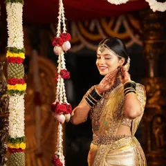 Another shot of our graceful bride Monisha during her wedding ceremony. We are so happy to have been a part of her special day by creating her complete bridal look.