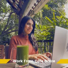 This is my favorite spot to work. Our rooftop cafe, surrounded by plants and sunshine, is the perfect place to find inspiration. I invite you to come and experience the calming vibe for yourself.