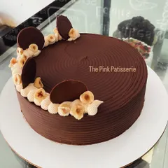 Another look at the decadent chocolate hazelnut cake, a favorite for any occasion.