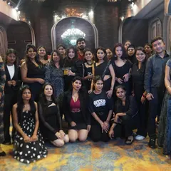 Our students ready for action at a fashion show internship. These hands-on opportunities are crucial for building career-ready skills and a professional portfolio.