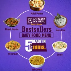 For parents traveling with little ones, I offer a special baby food menu. These meals, like Dal Khichdi and Upma, are made with low spice and are gentle on their stomachs.
