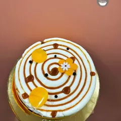 A beautiful New York-style baked cheesecake with a caramel swirl. This is a rich, creamy, and indulgent dessert that I learned to perfect at pastry school.
