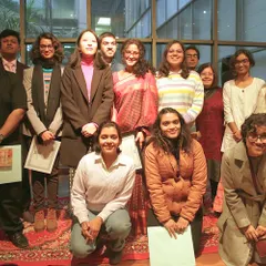 A group photo of the brilliant winners from our Wingword Poetry Prize 2022, who came together to celebrate their outstanding achievements.
