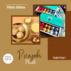 My Punjabi Pinni is a taste of home. This graphic shows the ladoos made with desi ghee and nuts, alongside one of our popular gift boxes.