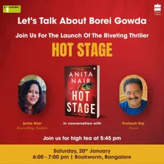 An invitation to the launch of my thriller 'Hot Stage', featuring my character Borei Gowda. I was joined in conversation by the acclaimed actor Prakash Raj.