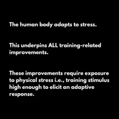 The human body adapts to stress. This is the foundation of all training-related improvements. To get stronger or fitter, you need to apply a physical stimulus high enough to trigger an adaptive response.