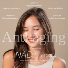 NAD+ IV Drips are a powerful anti-aging and wellness therapy I offer. This treatment boosts metabolism, enhances cognitive function, and supports cellular repair, helping you feel revitalized and mentally sharp.