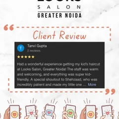 A wonderful review from a mother who had a great experience getting her kid's haircut. She highlights our kid-friendly atmosphere and the patience of our stylist, Shehzaad.