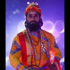 A powerful portrait of a model portraying Chhatrapati Shivaji Maharaj, set against dramatic lighting to honor the legacy of the great Maratha king.