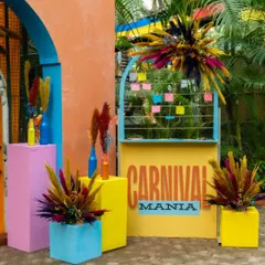 We created this 'Carnival Mania' station as a fun, interactive spot, complete with a message board for guests to leave their wishes.