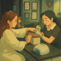Another Ghibli-inspired scene. It’s so much fun to bring these beloved characters to life through nail art.