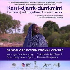 We are honored to present "Karri-djarrk-durrkmirri" (We Together Work), an exhibition of hand-printed textiles blending our heritage techniques with the culturally significant designs of the Bábbarra Women's Centre from Australia.