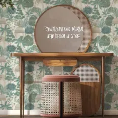 This new design in my store features a light and airy botanical print that can be used as a repeating pattern or a large-scale mural. It pairs beautifully with natural materials like wood and rattan.