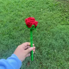 Another view of the handmade forever rose. Unlike real flowers, this one will always look fresh and bright.