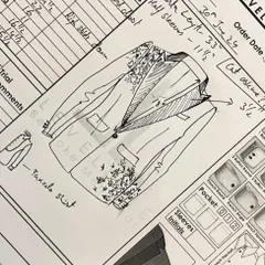 This is where your ideas take shape. Our detailed design sheets capture every specification, from kurta length to embroidery placement, ensuring the final piece is exactly as you envisioned.